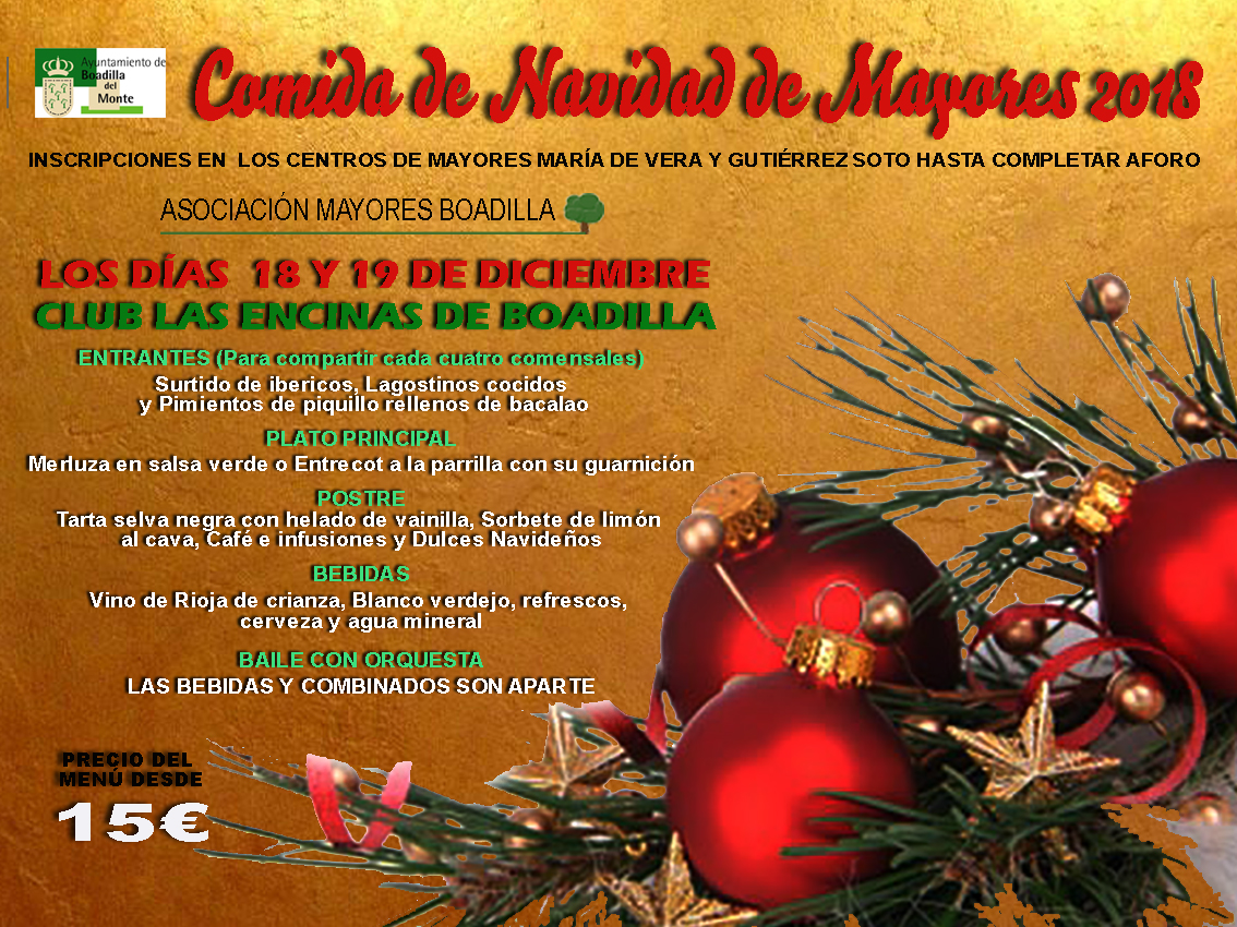 COMIDA DE NAVIDAD 2018 - 18 y 19 de diciembre